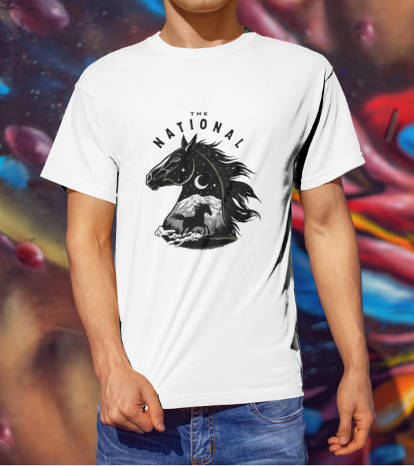 The National Mustang Starry Night Landscape Horse T-Shirt