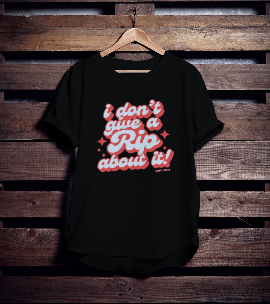 I Don't Give A Rip About It Tanner Smith Wavy Retro 70s T-Shirt