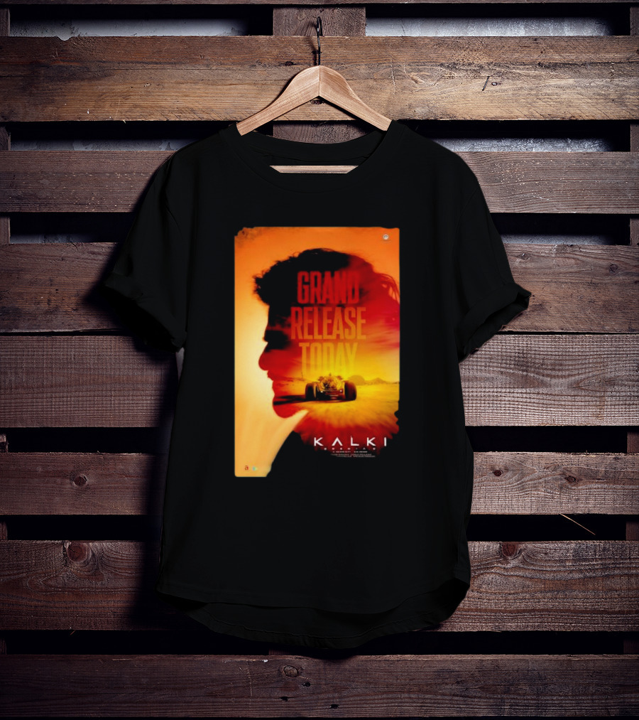 Grand Release Today Kalki Silhouette And Racing Car T-Shirt