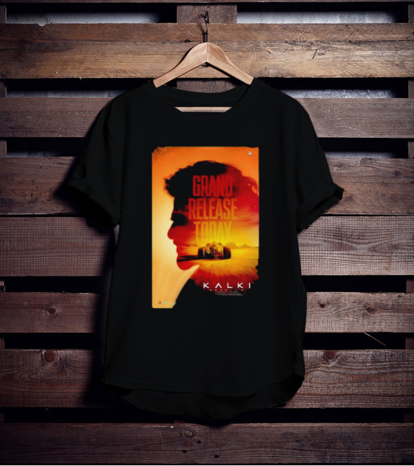 Grand Release Today Kalki Silhouette And Racing Car T-Shirt