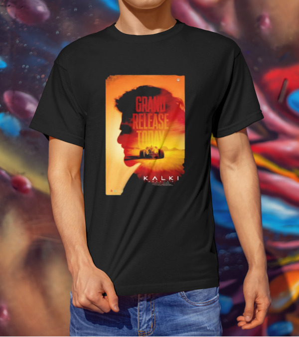 Grand Release Today Kalki Silhouette And Racing Car T-Shirt