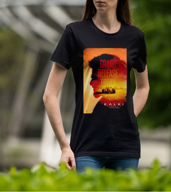 Grand Release Today Kalki Silhouette And Racing Car T-Shirt
