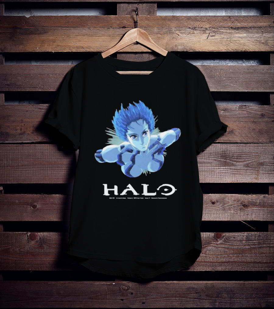 Halo Cortana AI Character Blue Avatar T-Shirt