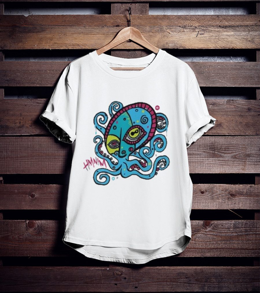 HMNIM Hi My Name Is Mark Cubist Octopus Mask T-Shirt