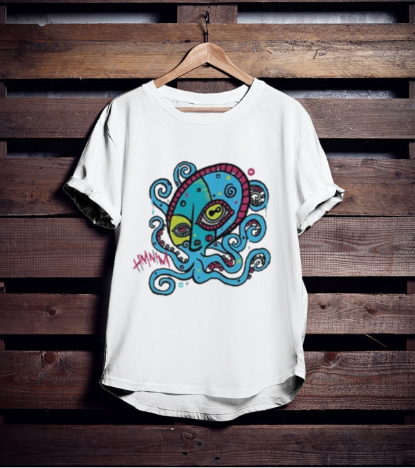 HMNIM Hi My Name Is Mark Cubist Octopus Mask T-Shirt