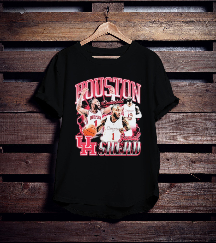 Jamal Shead Houston Cougars Basketball U H T-Shirt