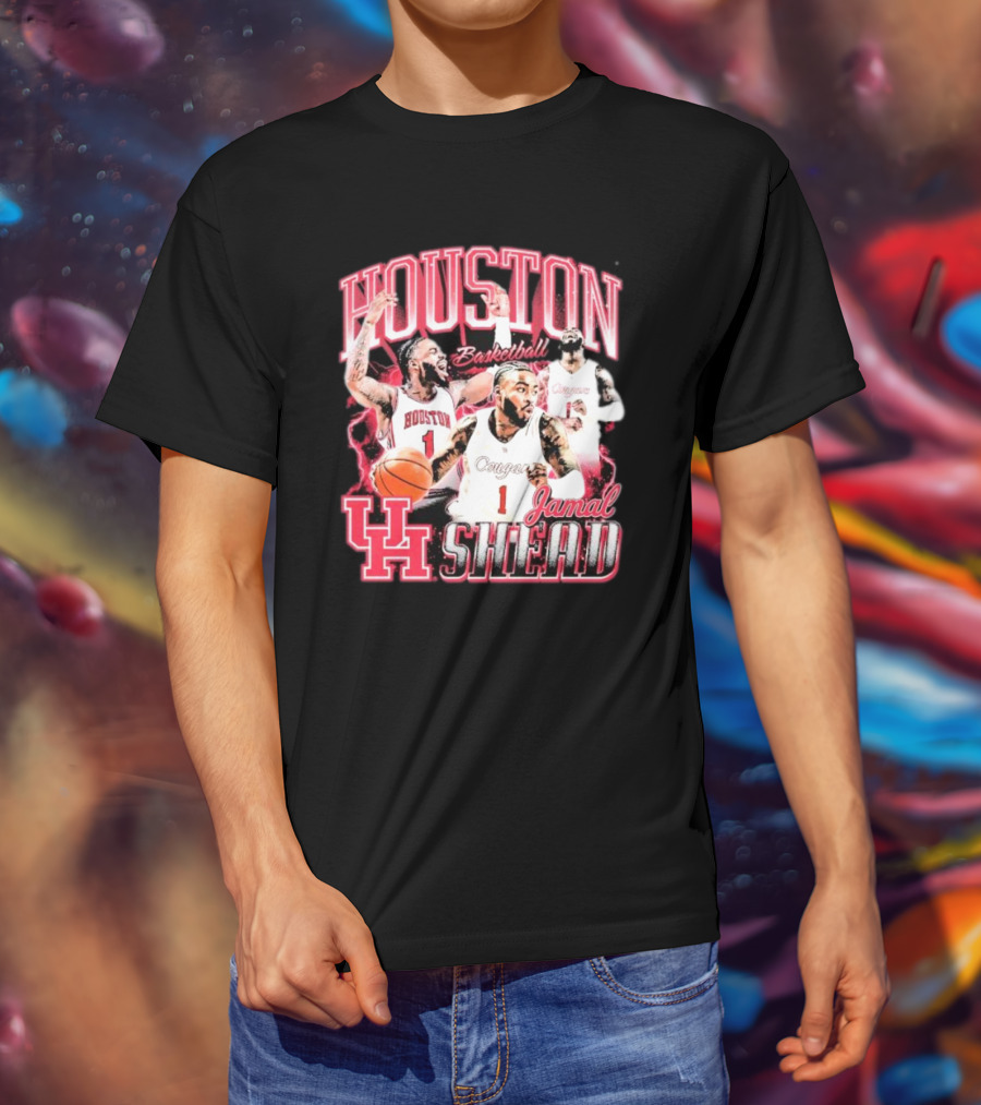 Jamal Shead Houston Cougars Basketball U H T-Shirt