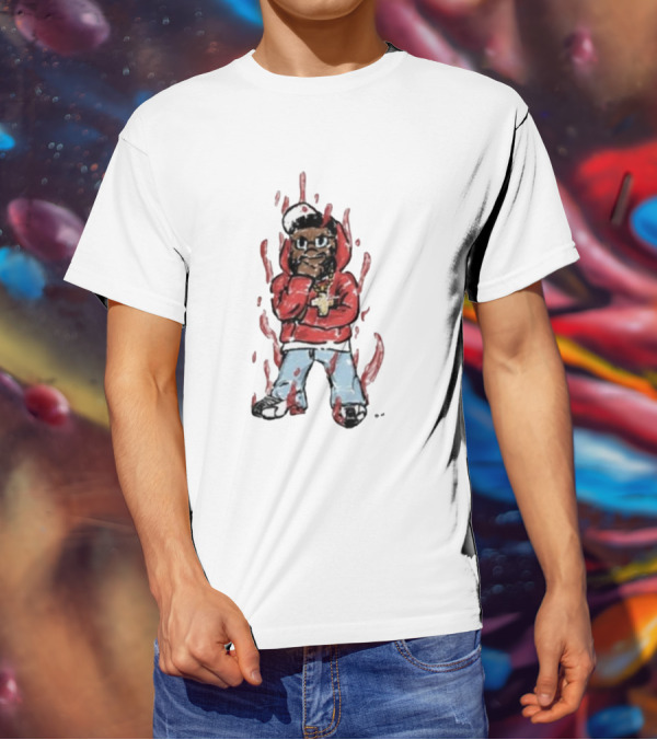 Kendricks Aura Was On Another Level That Nite Red Hoodie Cartoon Character T-Shirt