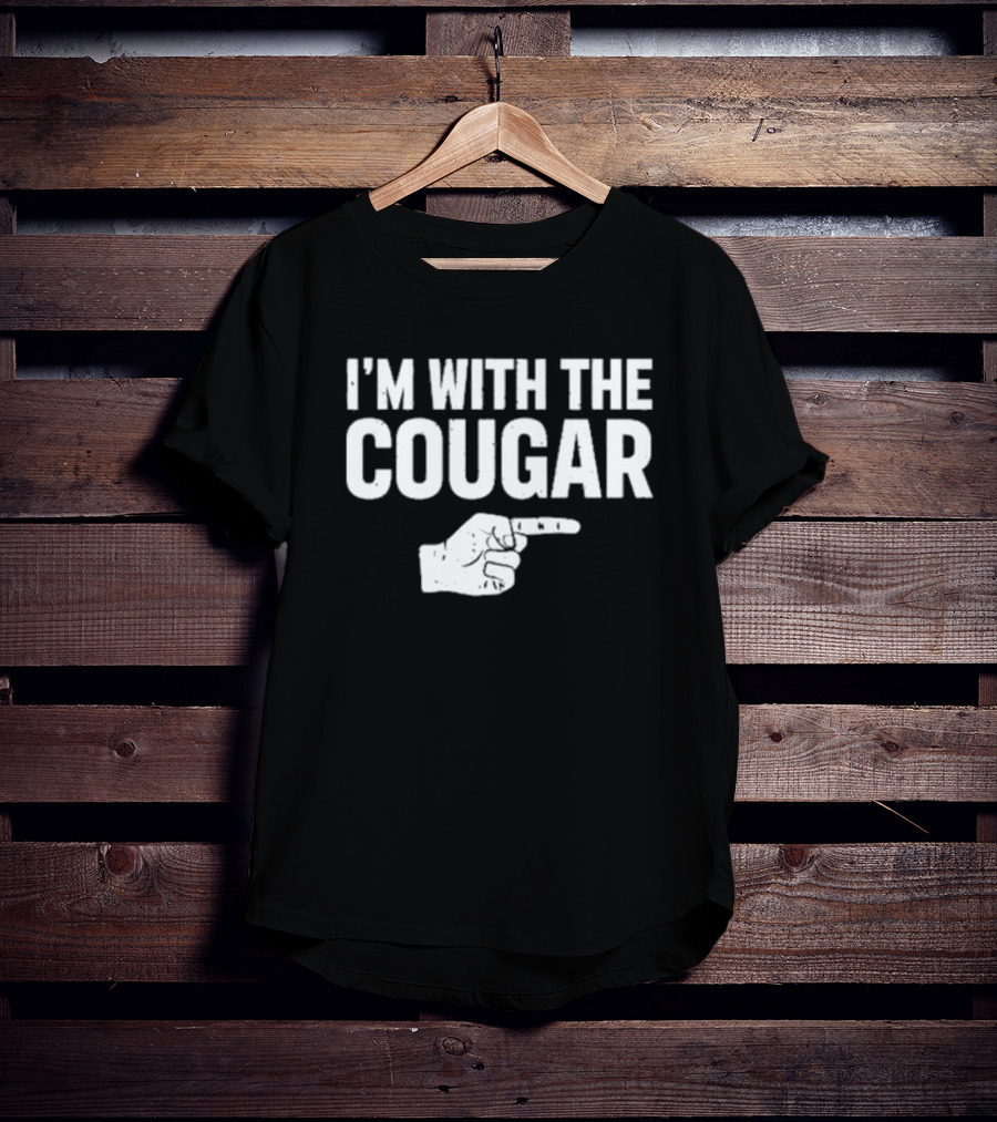 I'm With The Cougar Mark Titus Show Pointing Hand T-Shirt