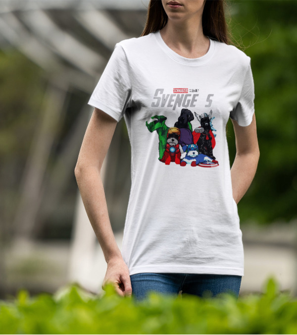 Marvel Avengers Schnauzer Svengers Dogs Superheroes T-Shirt