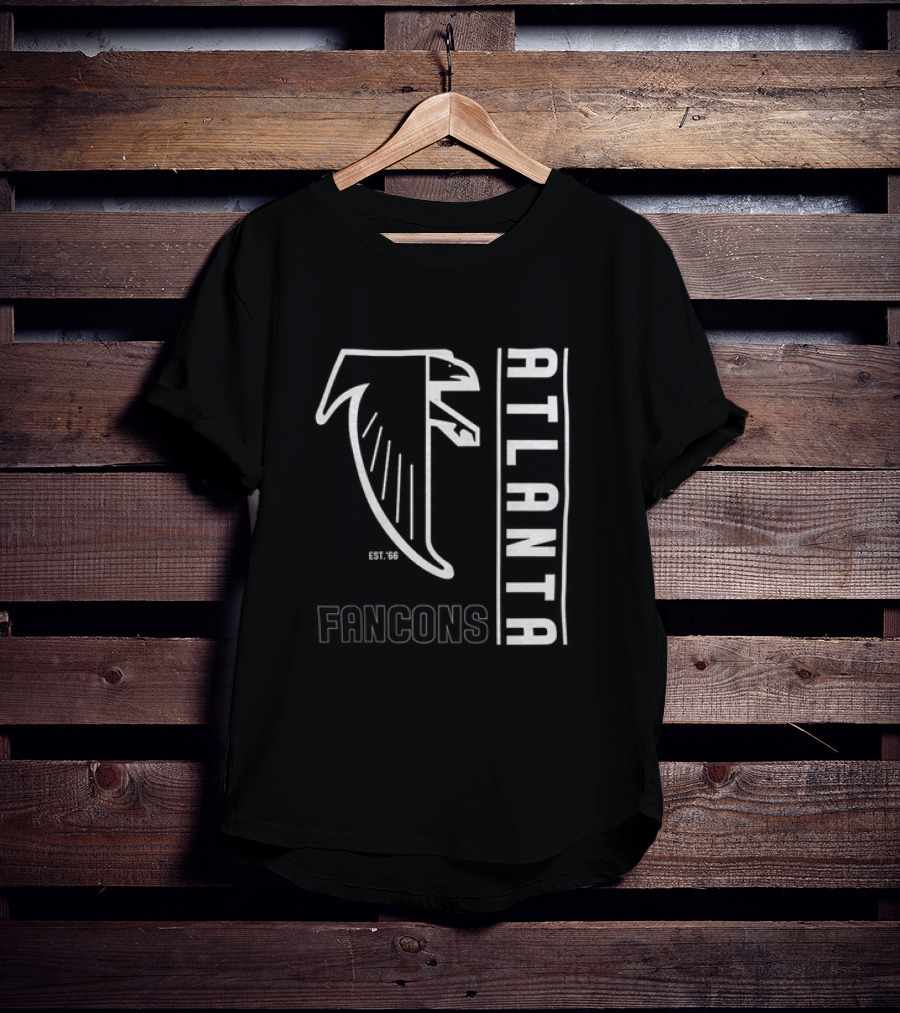 Atlanta Falcons Black Essential Established '66 Logo Fancons T-Shirt