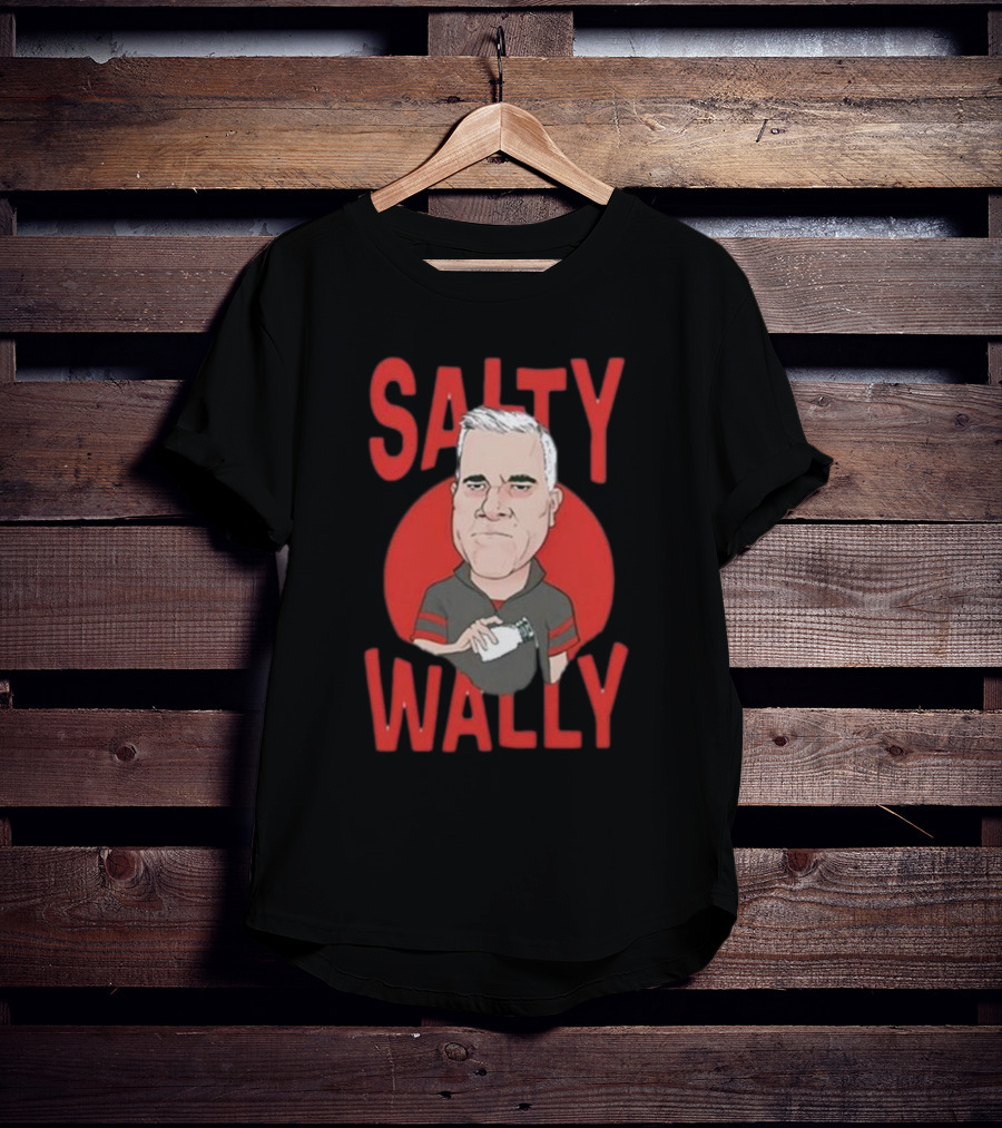 Salty Wally Nationgear Salt Shaker Red Circle Caricature T-Shirt