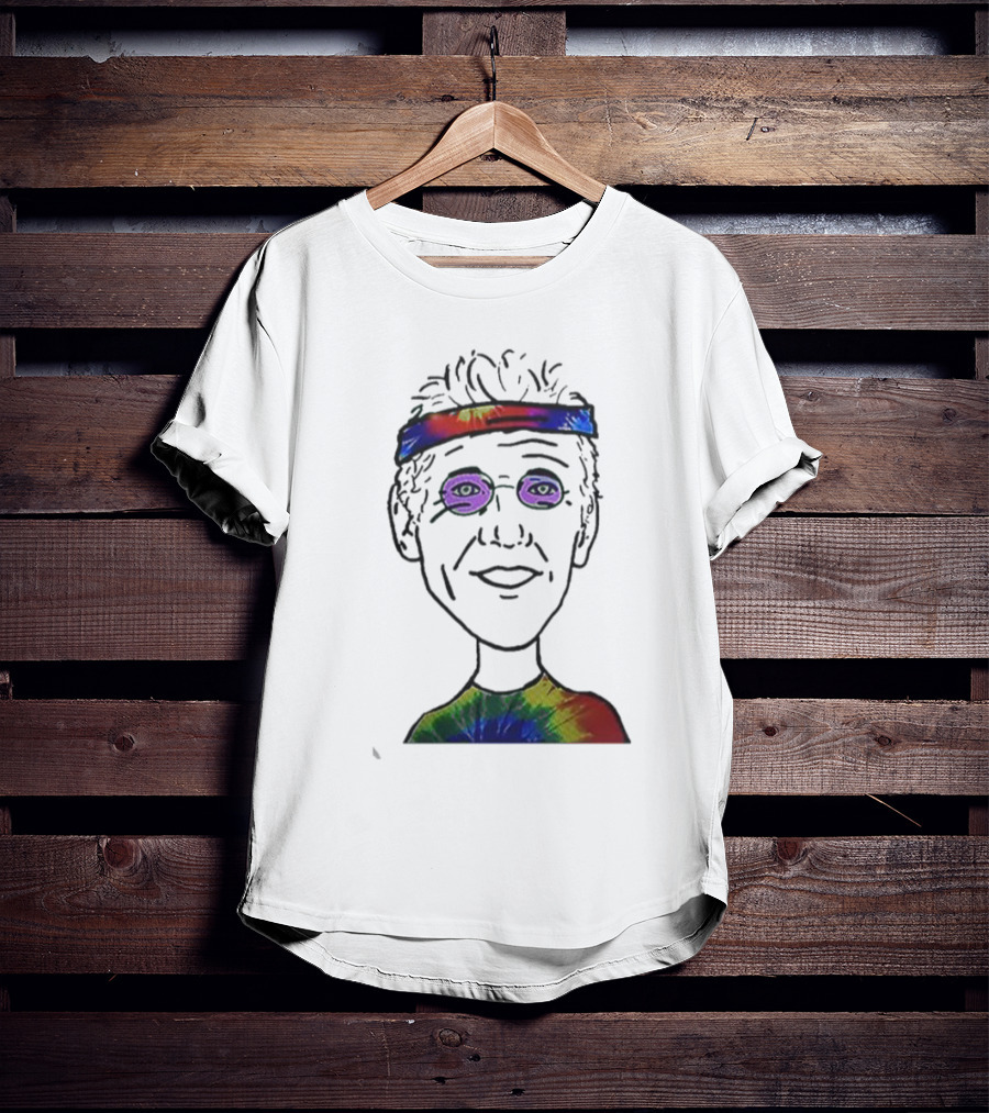 Bill Walton Tie-Dye Headband And Shirt Caricature T-Shirt
