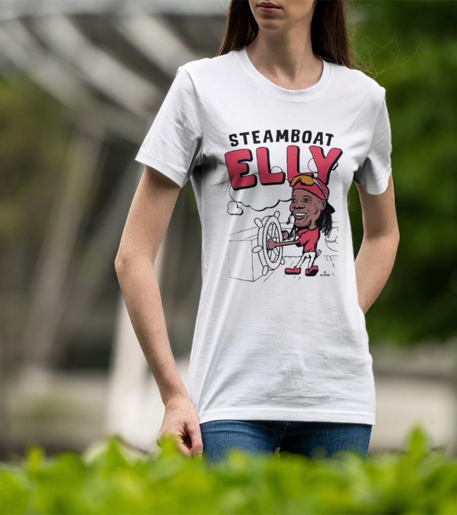 STEAMBOAT ELLY Elly De La Cruz Wheel Turner Cartoon T-Shirt