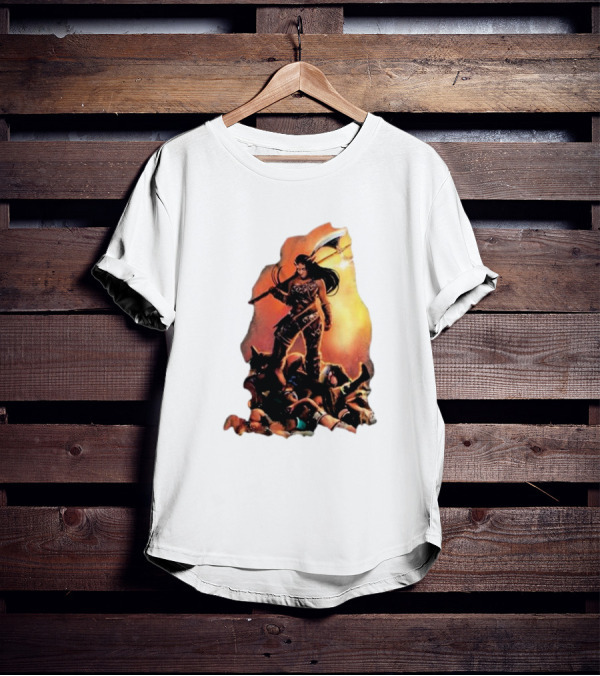 Athena Palmer Warrior Standing Over Fallen Warriors T-Shirt