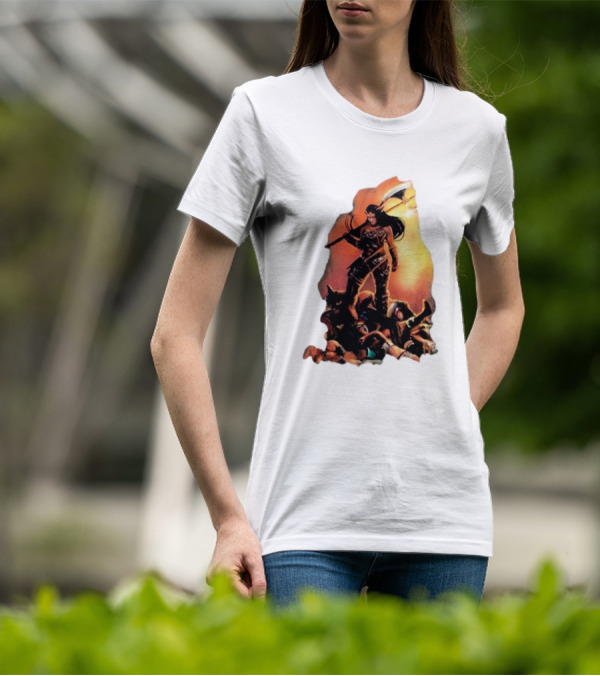 Athena Palmer Warrior Standing Over Fallen Warriors T-Shirt