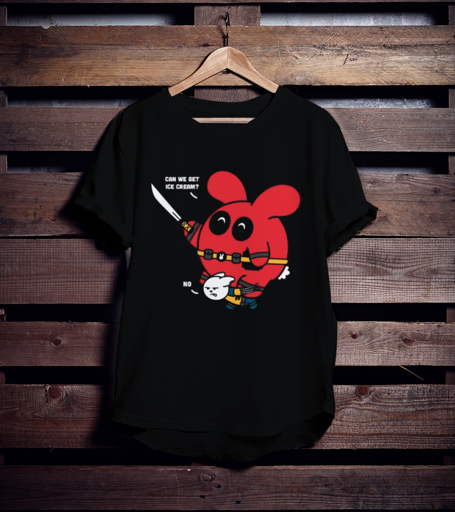 Can We Get Ice Cream No Exclusive Deadpool Rabbit T-Shirt