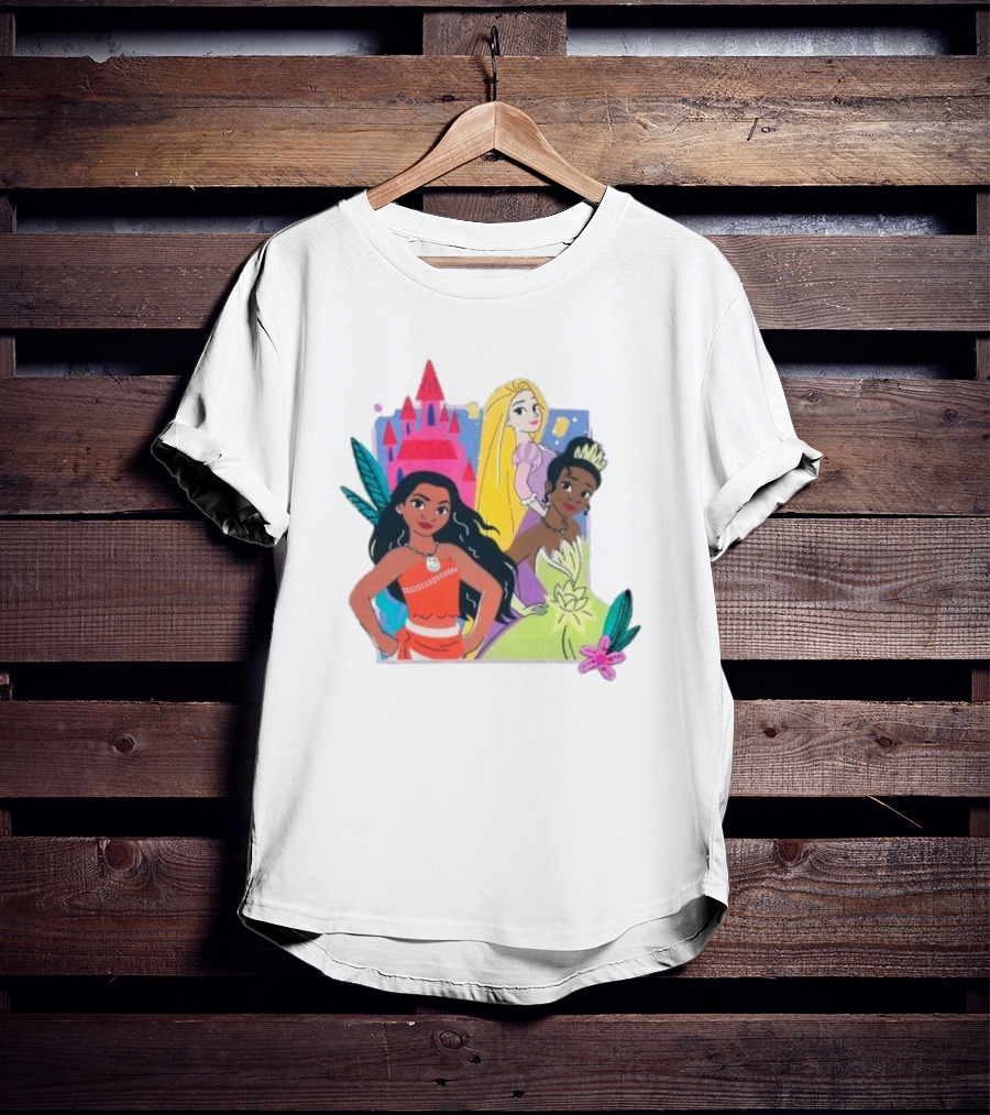 Disney Princess Moana Rapunzel Tiana T-Shirt