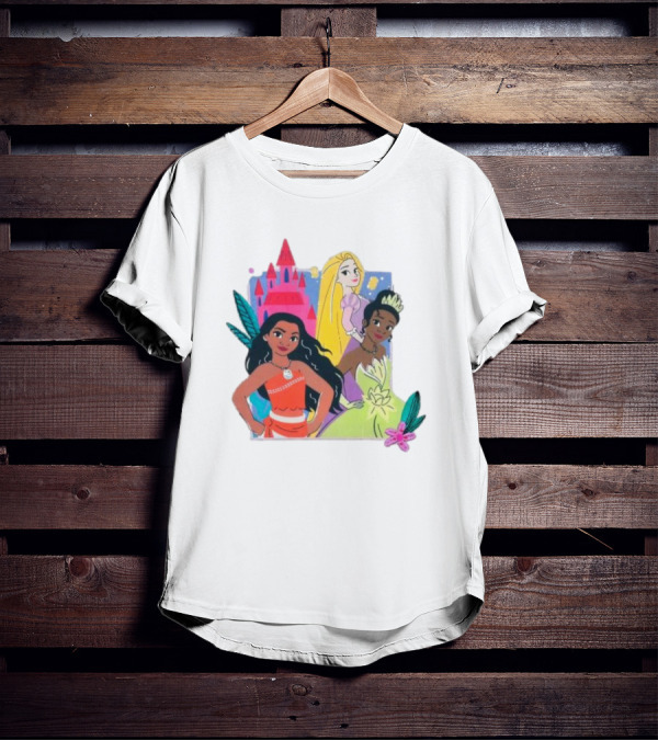 Disney Princess Moana Rapunzel Tiana T-Shirt