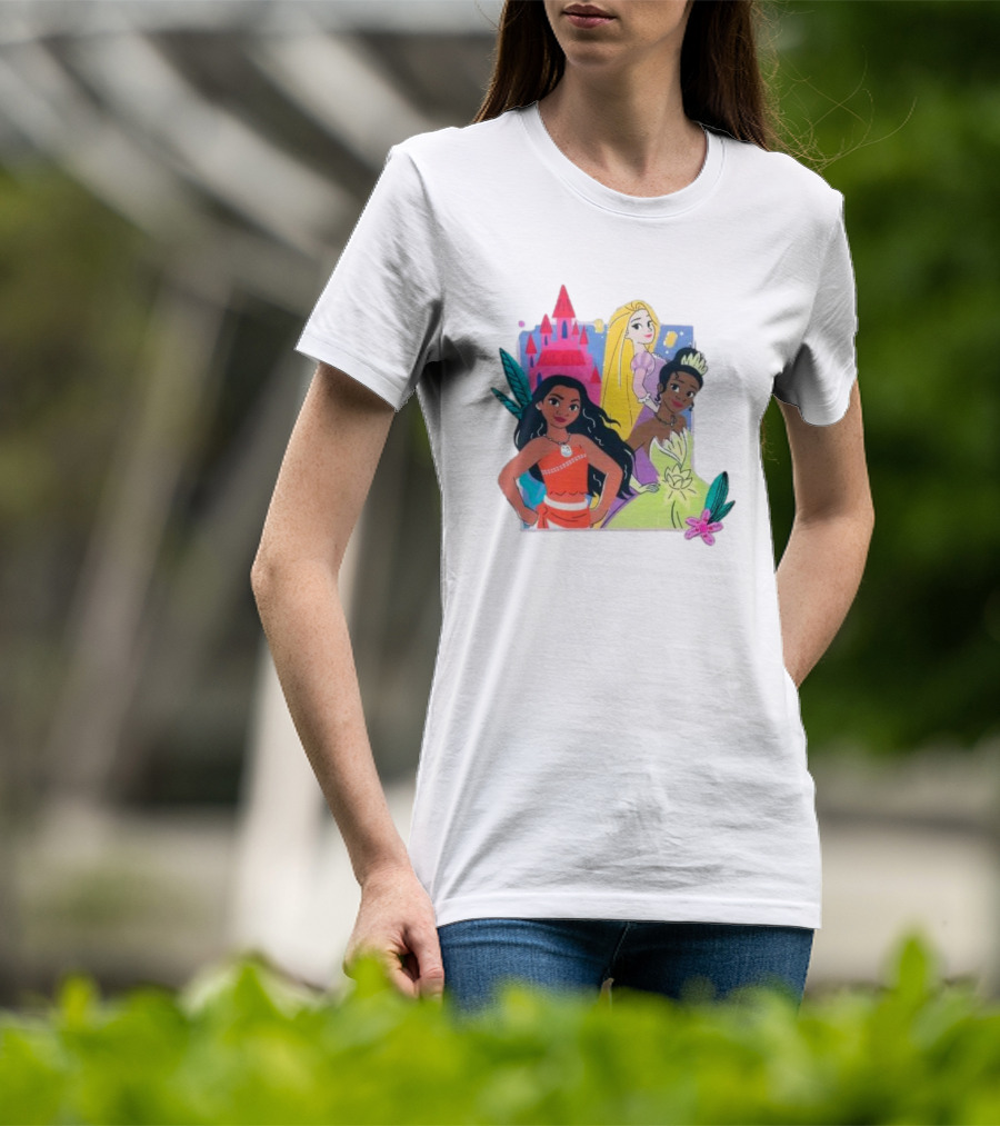 Disney Princess Moana Rapunzel Tiana T-Shirt