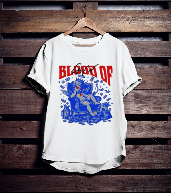 Blood Of Gold Angel On Throne Surrounded By Money T-Shirt
