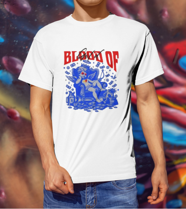 Blood Of Gold Angel On Throne Surrounded By Money T-Shirt