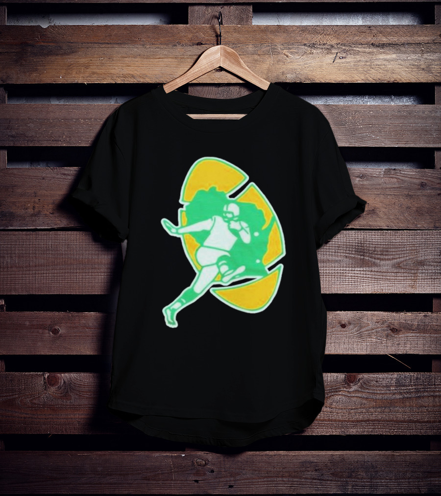 Green Bay Packers Alt Logo 1956 Retro Football Player Emblem T-Shirt