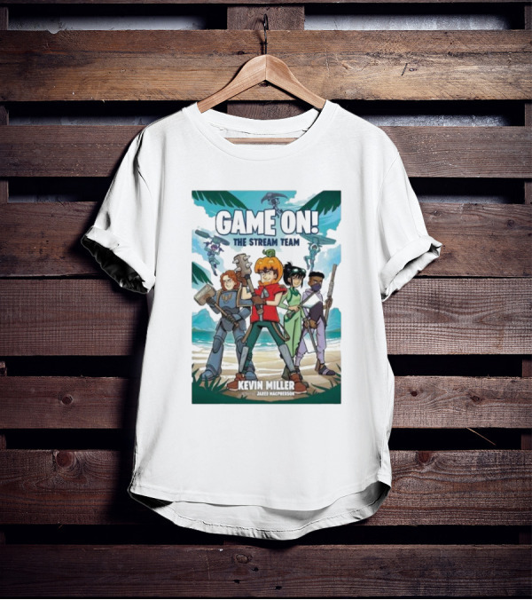 GAME ON THE STREAM TEAM KEVIN MILLER JARED MACPHERSON CHARACTERS PALM TREES ADVENTURE T-Shirt