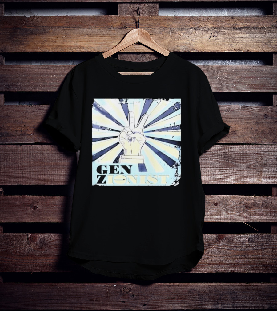 Gen Zionist Peace Sign Victory Hand T-Shirt