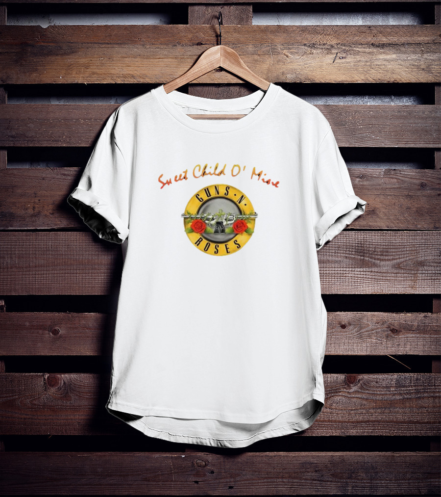 Guns N' Roses Sweet Child O' Mine Circle Logo With Roses And Guns T-Shirt