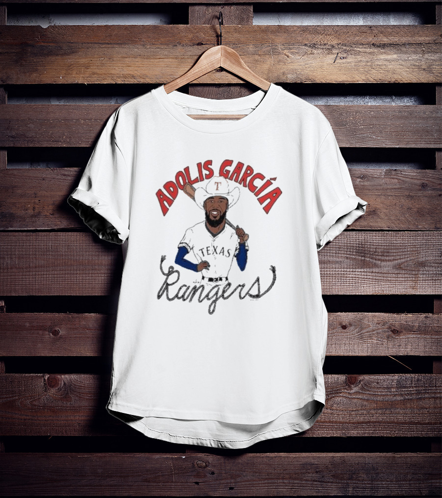 Adolis García Texas Rangers Cowboy Caricature Player T-Shirt