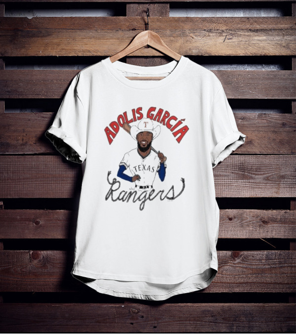 Adolis García Texas Rangers Cowboy Caricature Player T-Shirt