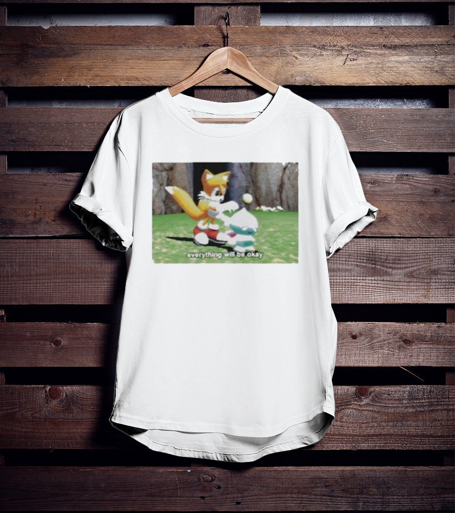 Tails Chao Everything Will Be Okay Game Scene Comfort T-Shirt