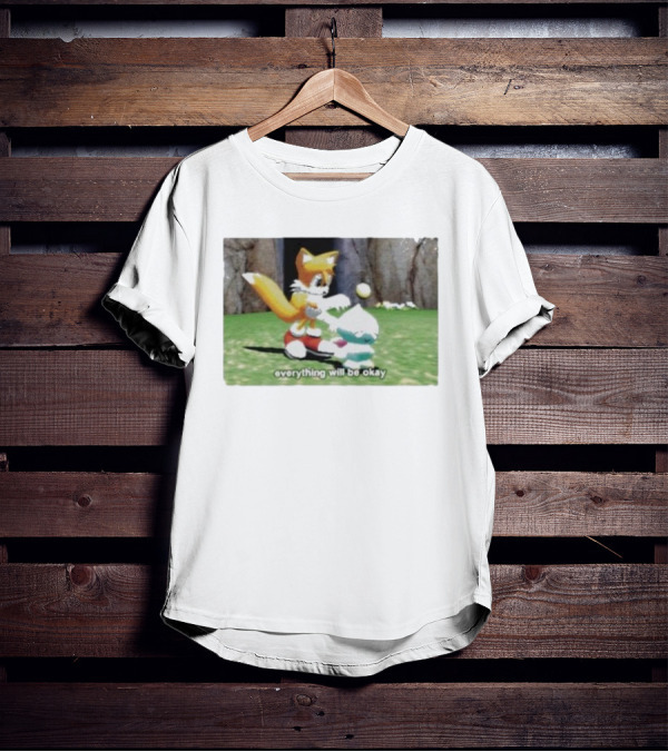 Tails Chao Everything Will Be Okay Game Scene Comfort T-Shirt