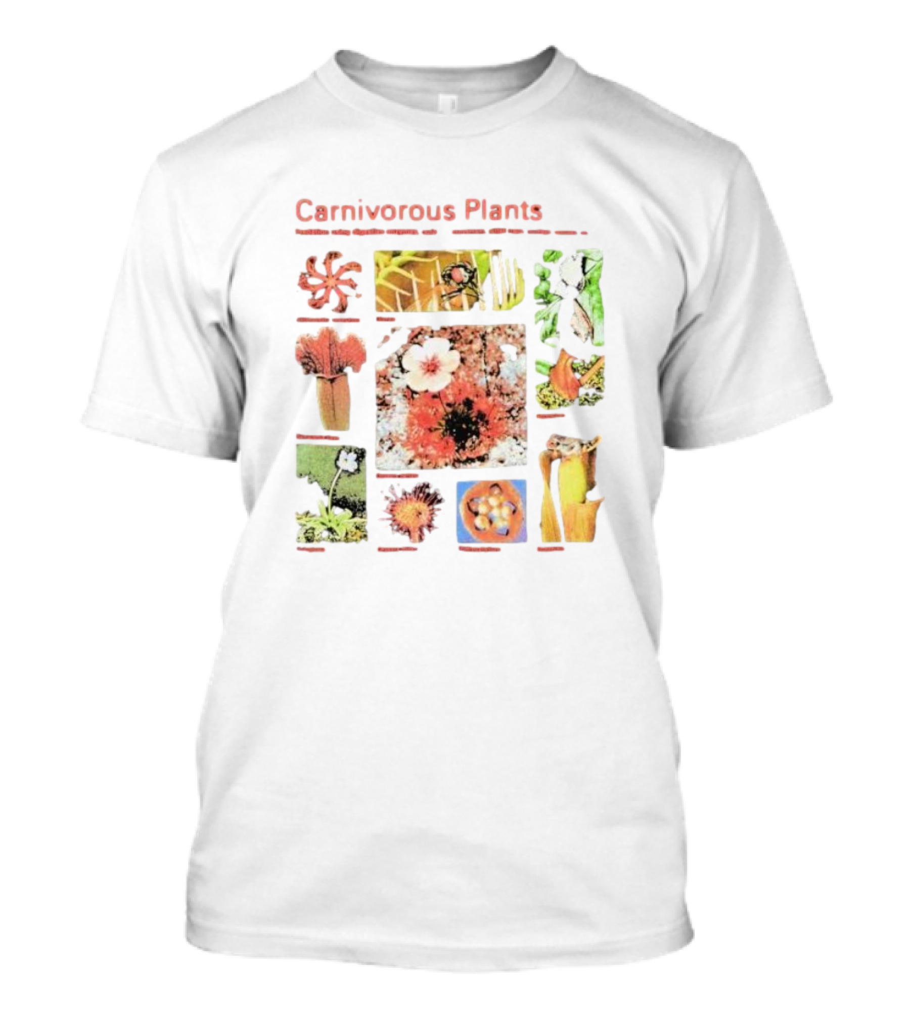 Carnivorous Plants Nepenthes Dionaea Drosera Sarracenia Aldrovanda Trapping Mechanisms T-Shirt