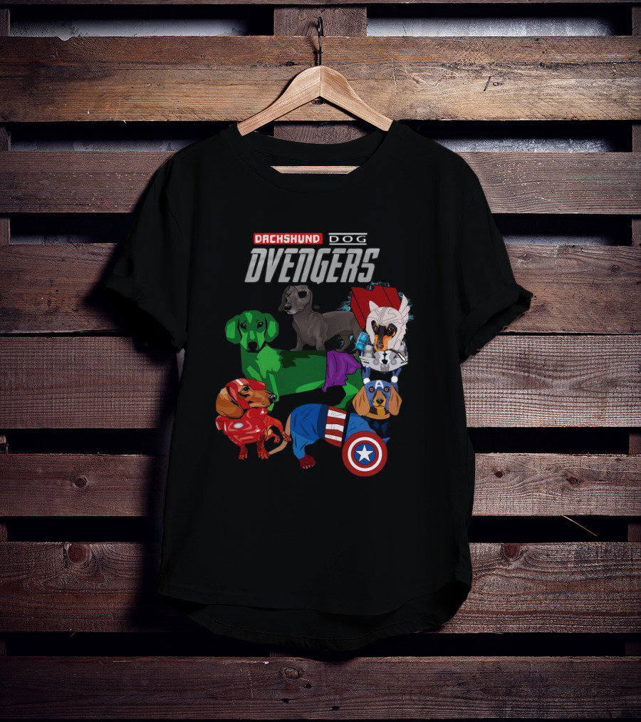 Dachshund Dog Dvengers Marvel-Inspired Hero Dogs T-Shirt