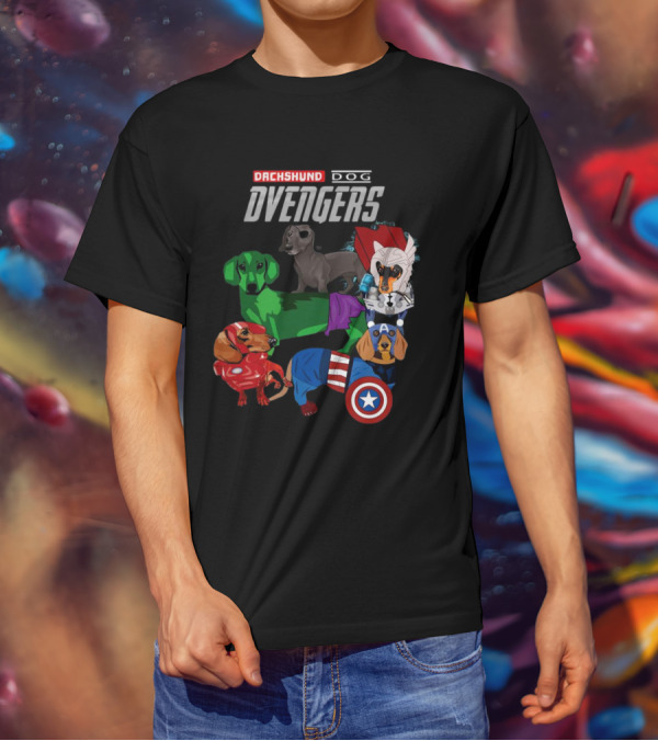 Dachshund Dog Dvengers Marvel-Inspired Hero Dogs T-Shirt