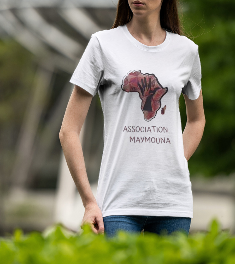 Association Maymouna Africa Map With Hand T-Shirt