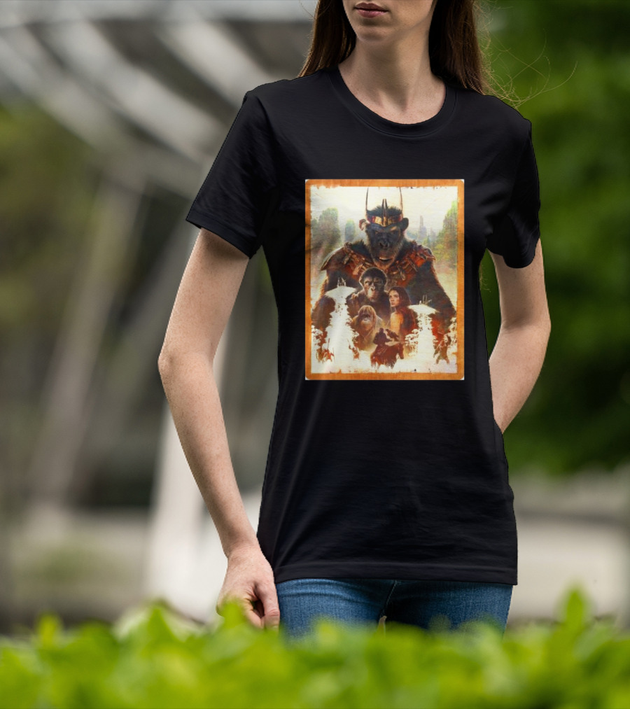 Kingdom Of The Planet Of The Apes Powerful Leadership Apes And Human Alliance T-Shirt