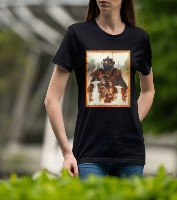 Kingdom Of The Planet Of The Apes Powerful Leadership Apes And Human Alliance T-Shirt