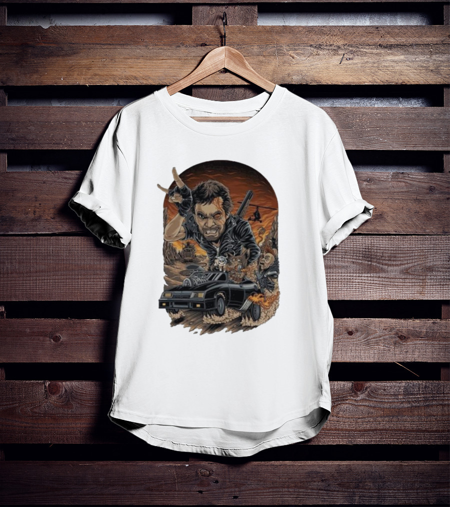 Krisna Okky Mad Max Apocalyptic Road Warrior Scene T-Shirt