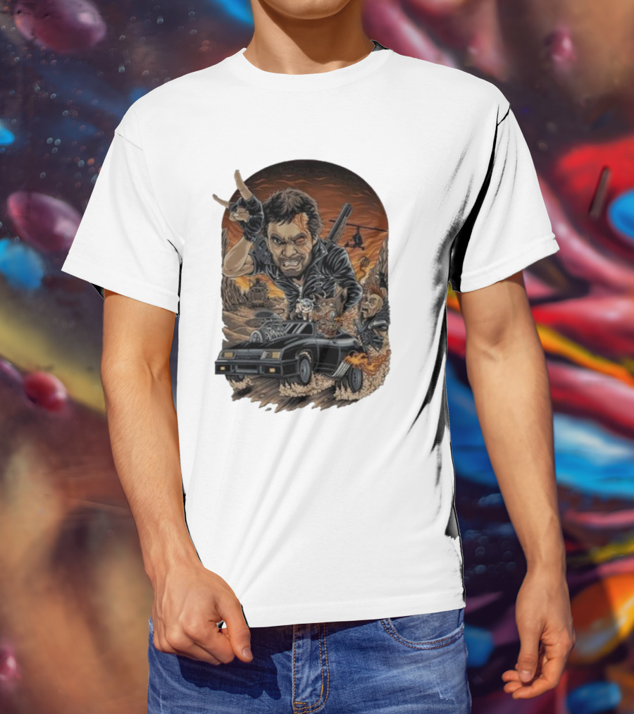Krisna Okky Mad Max Apocalyptic Road Warrior Scene T-Shirt