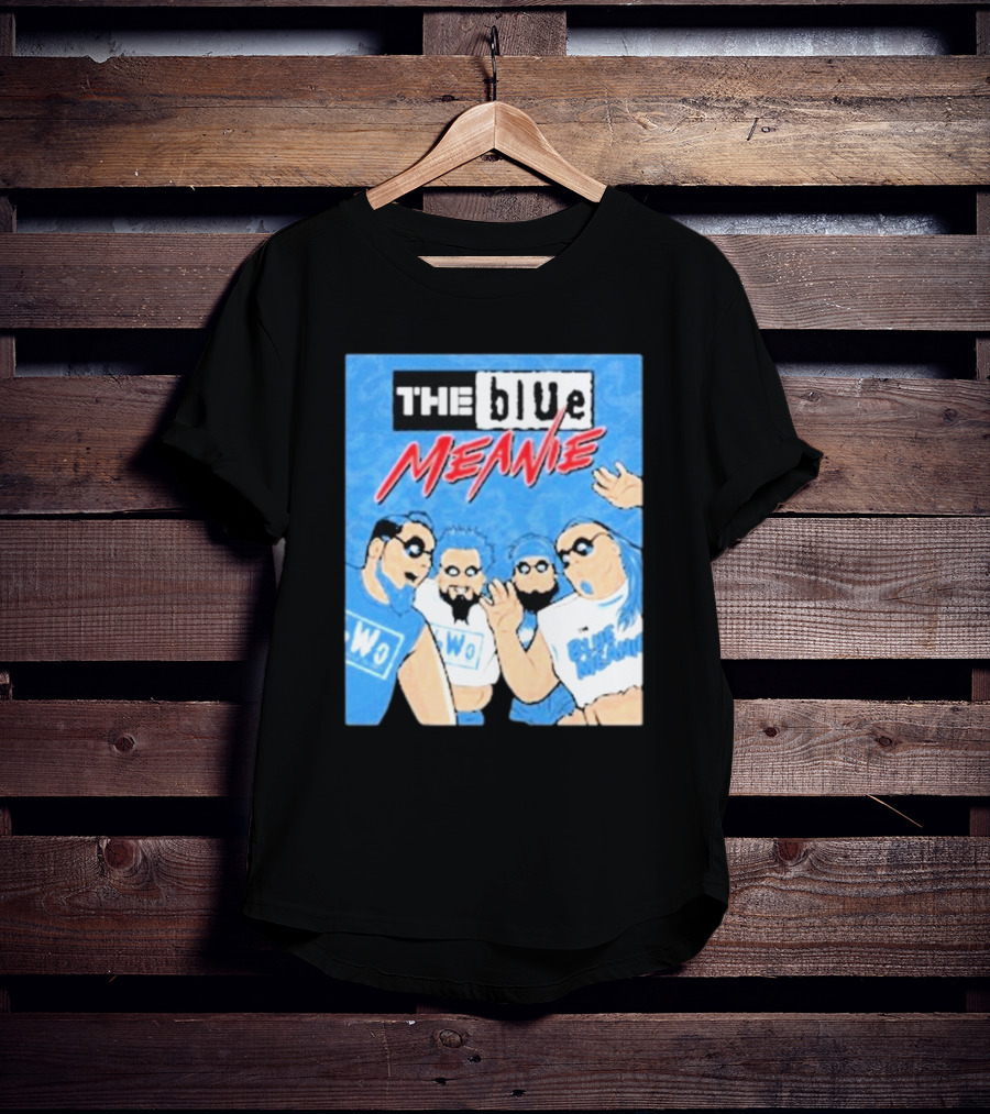 The Blue Meanie NWo Wrestling Comic Style Group T-Shirt