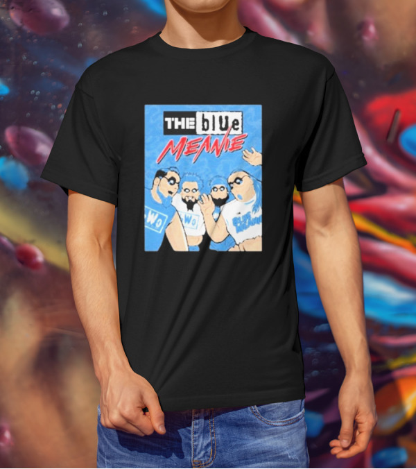 The Blue Meanie NWo Wrestling Comic Style Group T-Shirt