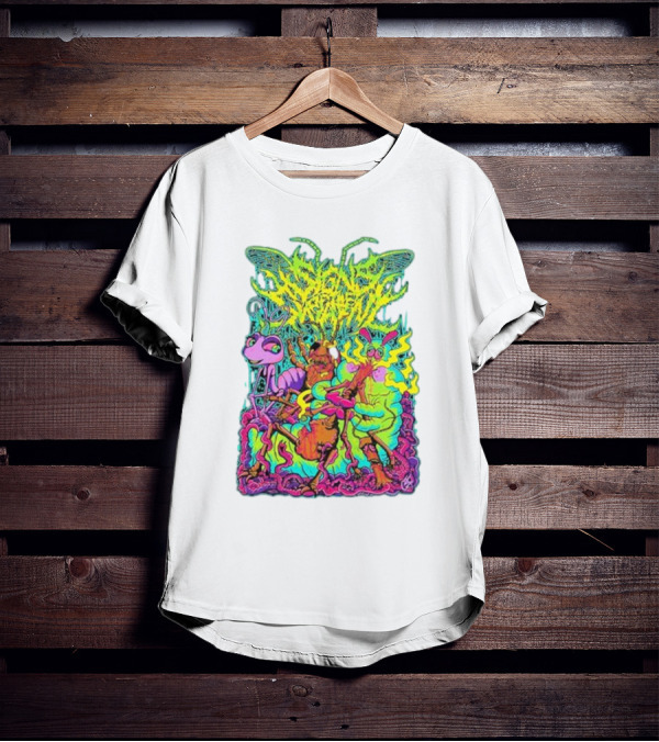 Signs Of The Swarm A Swarm’s Life Neon Psychedelic Insect Adventure T-Shirt