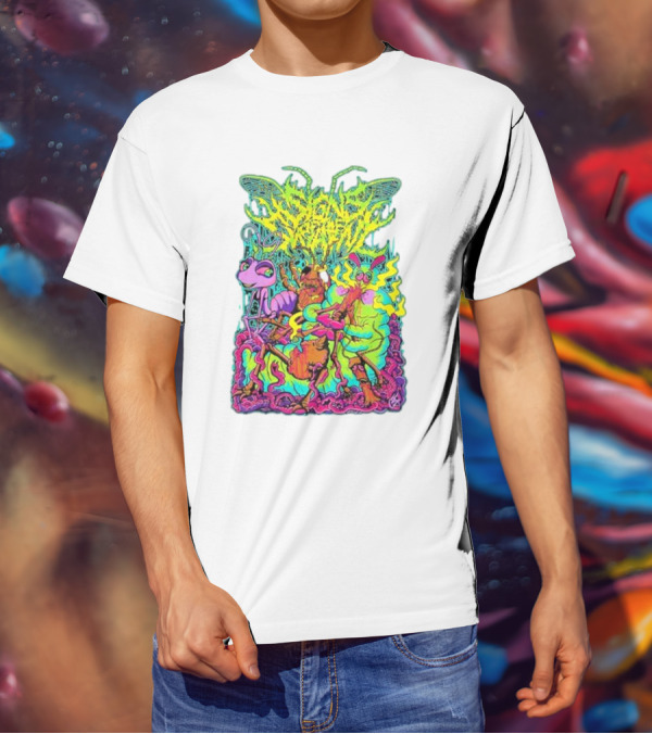 Signs Of The Swarm A Swarm’s Life Neon Psychedelic Insect Adventure T-Shirt