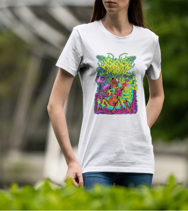 Signs Of The Swarm A Swarm’s Life Neon Psychedelic Insect Adventure T-Shirt