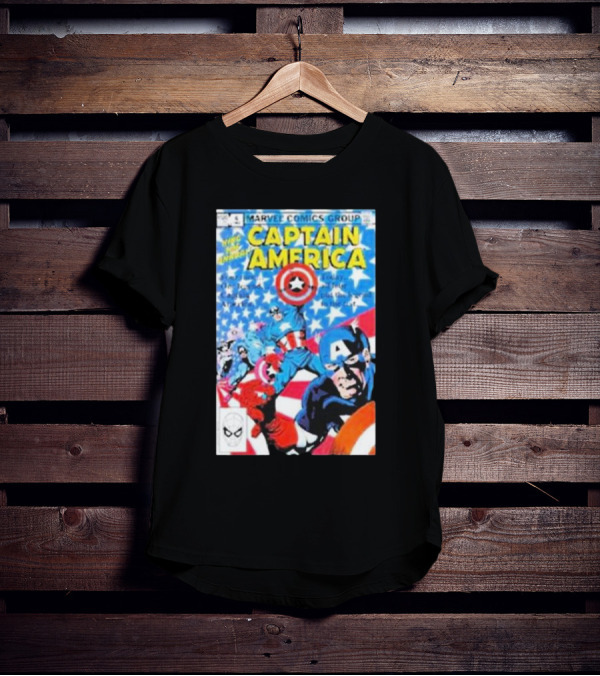 MARVEL COMICS GROUP CAPTAIN AMERICA VINTAGE COVER ROCKOFFTRADE MERCH T-Shirt