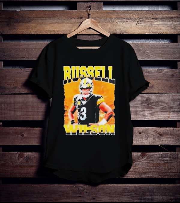 Russell Wilson Vintage Steelers Colors T-Shirt