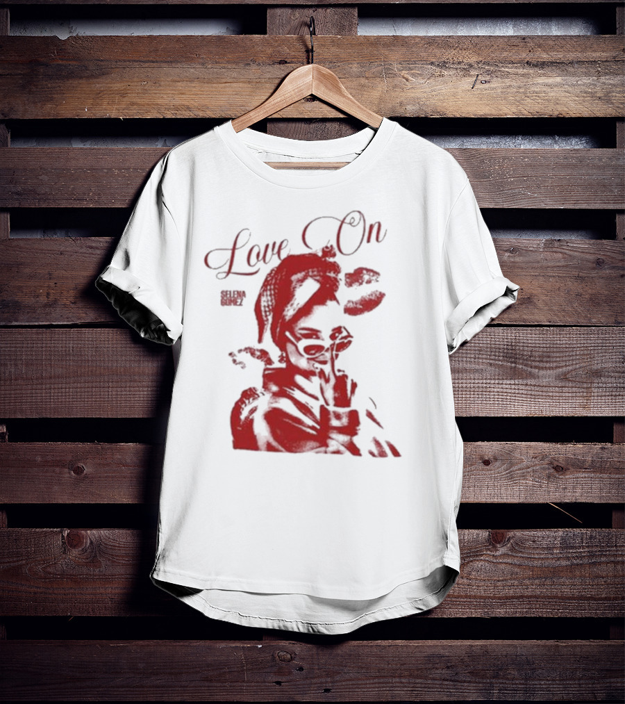 Selenagomez Love On Red Lips And Figure T-Shirt